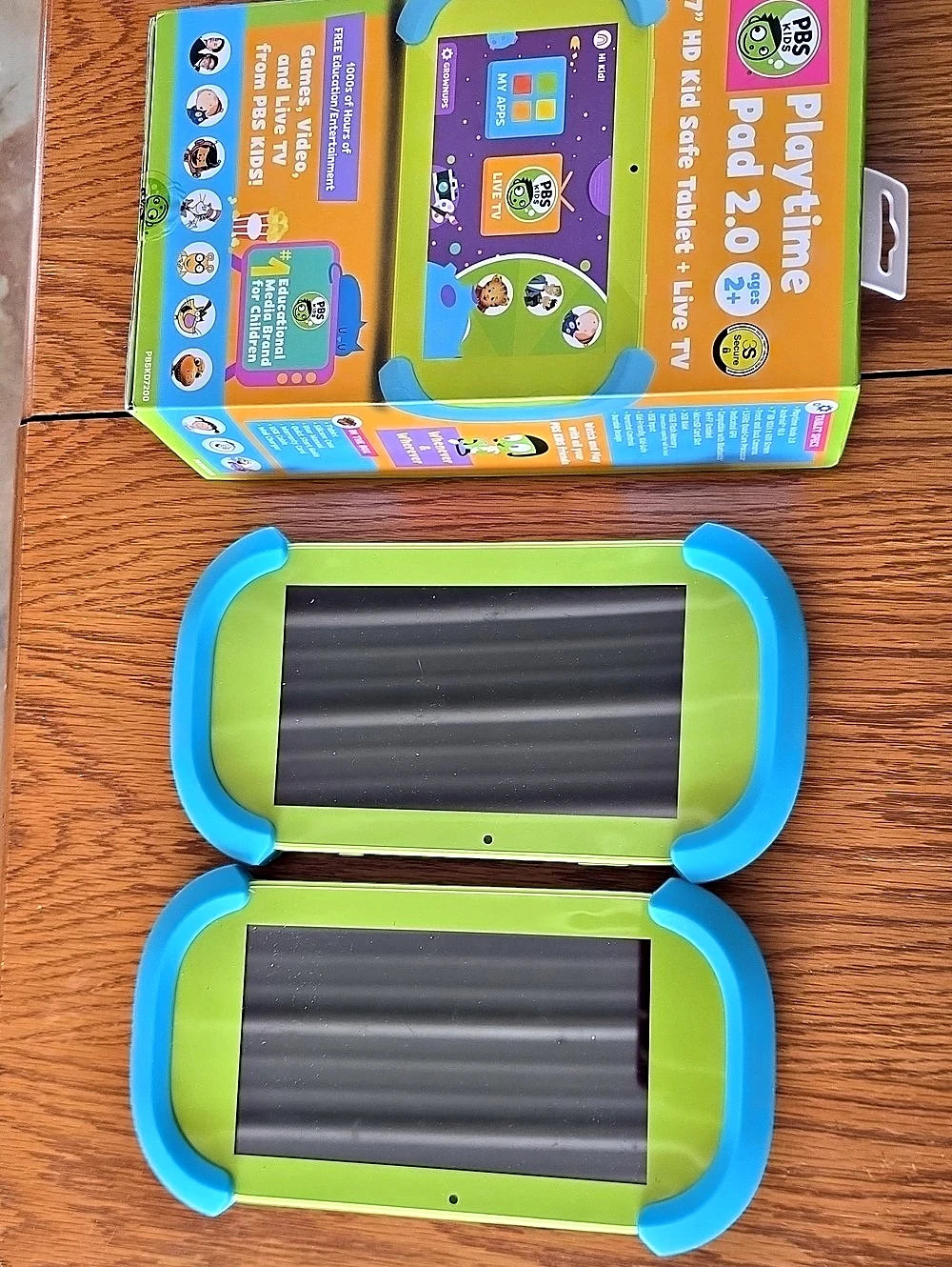 3 PBS KIDS Playtime Pads 2.0 Learning Toy Green & Blue. 2 Like New 1 NIB